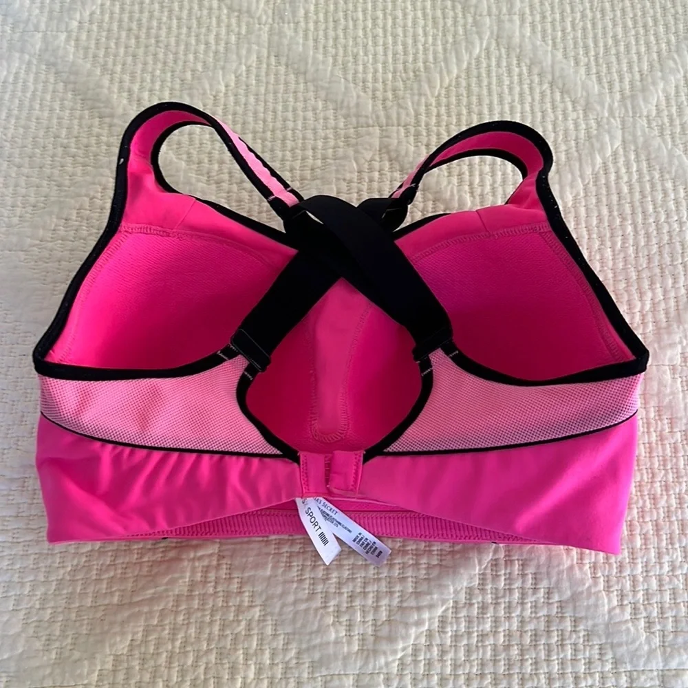 Victoria’s Secret VSX Sports Bra 34DD
Bright Pink Black Color - Picture 2 of 5